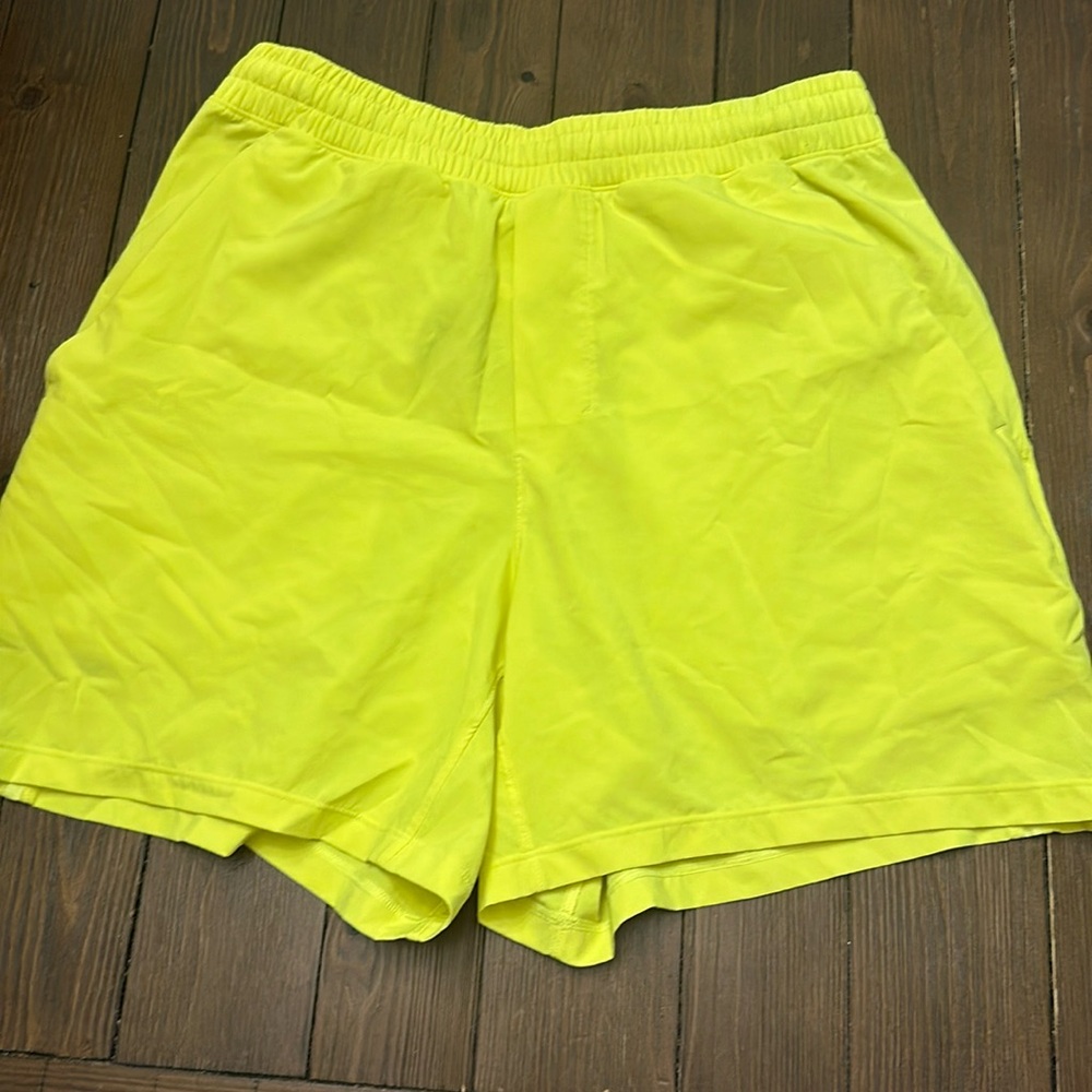 lululemon athletica Neon Yellow Athletic Shorts